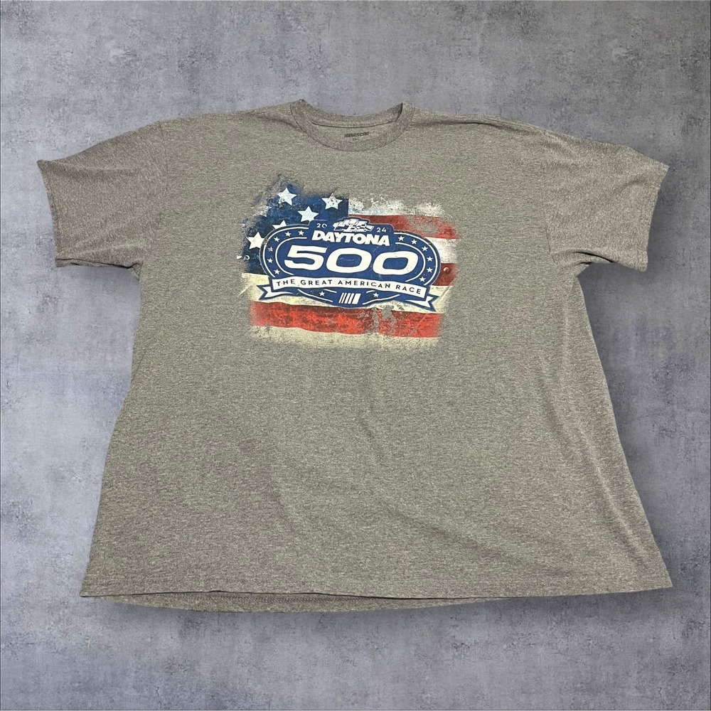2024 NASCAR Daytona‎ 500 American Flag Graphic T-Shirt XXL